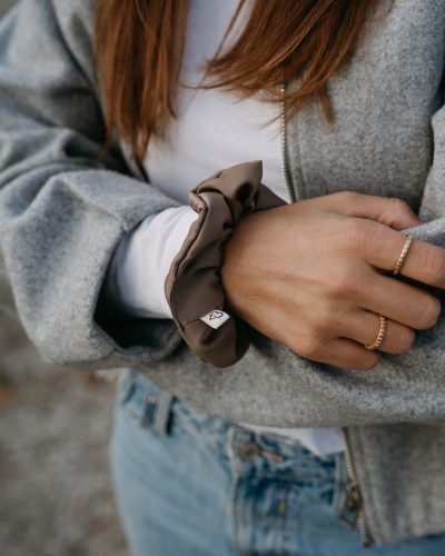 Satin Scrunchie taupe